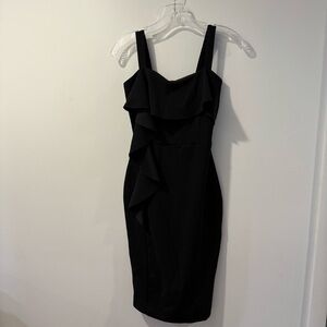 Elegant Black Ruffle Dress